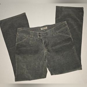 [AEO] Vintage Y2K Olive Green Corduroy Pants - Straight Leg 《14》